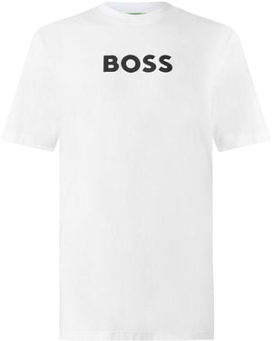 BOSS Solidcolor Casual Top - White