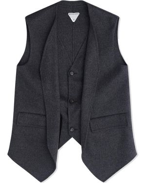Bottega Veneta Regular Fit Double Face Gilet - Blue