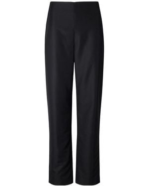 Kallmeyer Nadja Wool-Blend Gazar Straight-Leg Pants - Black