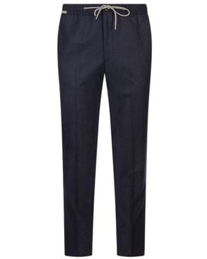 Corneliani Drawstring Casual Trousers - Blue