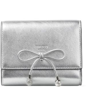 Jimmy Choo Marinda Metallic Compact Wallet - Gray