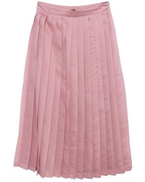 Iceberg Pleated Midi Skirt - Pink