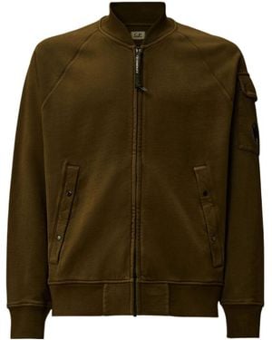 C.P. Company Fleece Bomber Jacket - Green