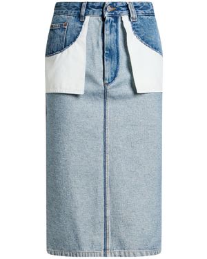MM6 by Maison Margiela Mediumblue Denim Midi Skirt