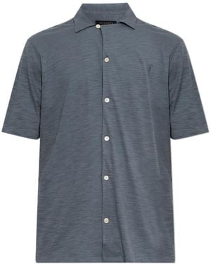 AllSaints Robson Camp-Collar Shirt - Blue