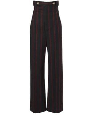 Vivienne Westwood Lauren Wool, Alpaca, And Mohair-Blend Trousers - Black