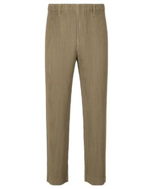 Homme Plissé Issey Miyake Pleated Casual Pants - Natural