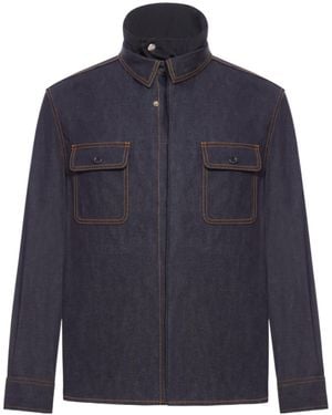 Sacai Layered Effect Denim Shirt - Blue