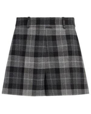 Dior Christian Checkered Shorts - Gray