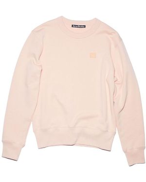 Acne Studios Face-Patch Organic Cotton Sweatshirt - Natural