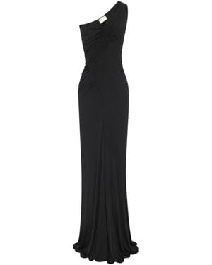 Saint Laurent One-Shoulder Long Dress - Black