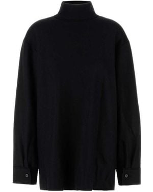 Jil Sander High-Neck Knitted Jumper - Black
