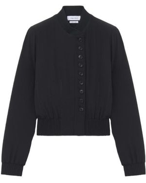 McQueen Silk Bomber Jacket - Blue
