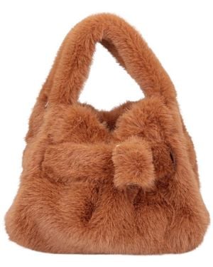Boyy Square Scrunchy Soft Bucket Bag - Brown