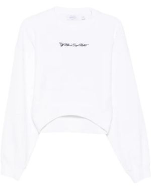 Off-White c/o Virgil Abloh Arrows-Motif Cropped Jumper - White