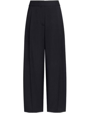Alaïa Virgin Wool Blend Straight-Leg Trousers - Blue
