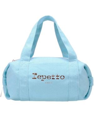Repetto Cotton Duffle Bag Small - Blue