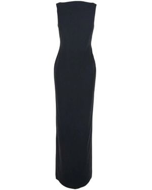 Solace London London Square-Neck Cut-Out Dress - Blue