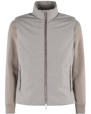 Moorer Long-Sleeved Casual Jacket - Gray