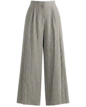 Amomento Pleated Wide-Leg Pants - Gray