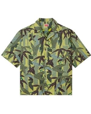 KENZO Chiku-Rin Camo Hawaiian Short Sleeved Shirt - Green