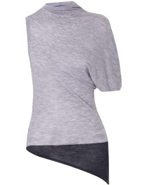 Sharon Wauchob Asymmetric Wool Tank - Purple