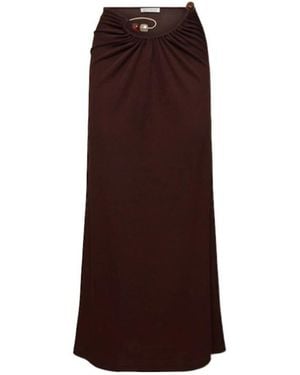 Christopher Esber Spiral Crystal Compact Skirt - Brown