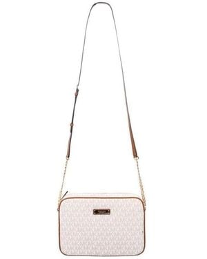 MICHAEL Michael Kors Logo Printed Shoulder Bag - White