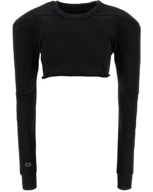 Rick Owens X Champion Knitted Cropped Jumper - Black