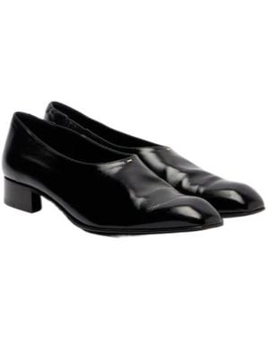 KHAITE Colt Leather Loafers - Black