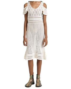 JW Anderson Ruffled Crochet Dress - White