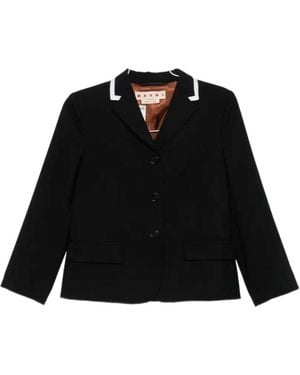 Marni Long Sleeve Wool Jacket - Black