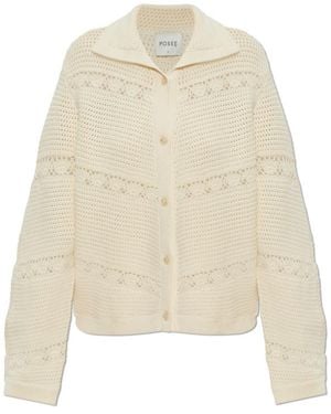 Posse Dylan Open-Knit Cardigan - Natural