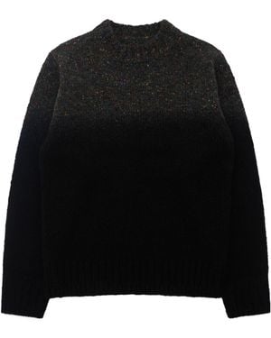 Sacai Garment Dye Wool Knit Jumper - Black