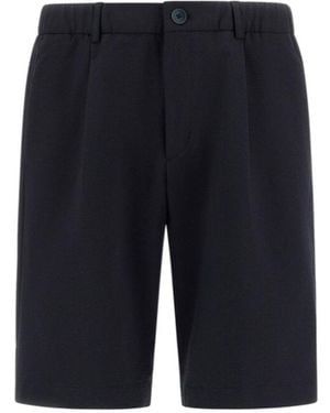 Herno Pleat Detailed Shorts - Blue