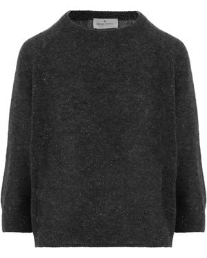 Bruno Manetti Crew Neck Knitted Jumper - Black