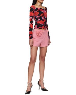 Blumarine Belt Loop Shorts - Red