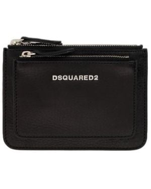 DSquared² Zip-Around Logo Wallet - Black