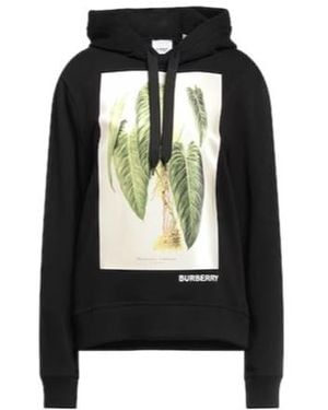 Burberry Printed Hooded Sweatshirt - Black