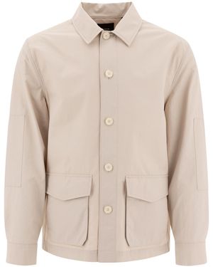 Vince Button Overshirt - Natural