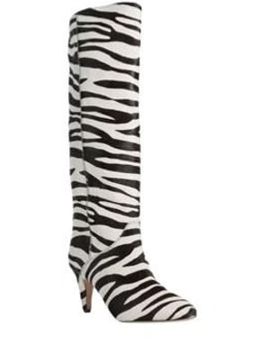 Isabel Marant Zebra Print High Heel Court Shoes - White