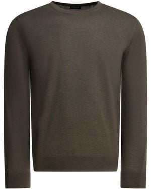 ZEGNA Fine-Knit Crewneck Knitted Jumper - Green