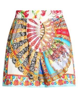 Dolce & Gabbana Colourful Woven Shorts - Red