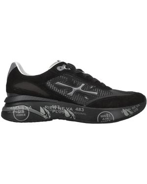 Premiata Round-Toe Sneakers - Black