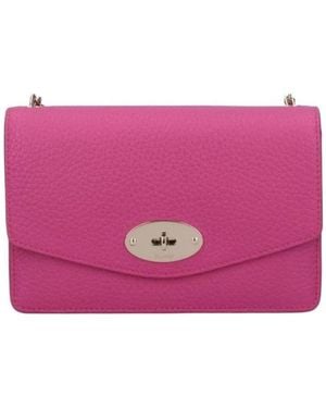 Mulberry Darley Chain-Linked Crossbody Bag - Pink