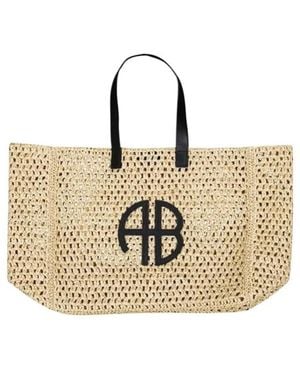 Anine Bing Rio Large Shoulder Bag - Natural