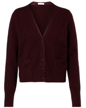 Vince Wool And Cashmere-Blend Cardigan - Purple
