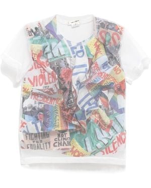 Comme des Garçons Graphic-Print T-Shirt - White