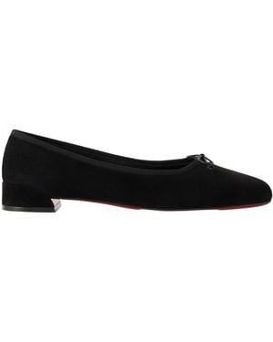 Christian Louboutin Suede Ballet Flats - Black