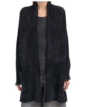 Avant Toi Long-Sleeved Knitted Cardigan - Black